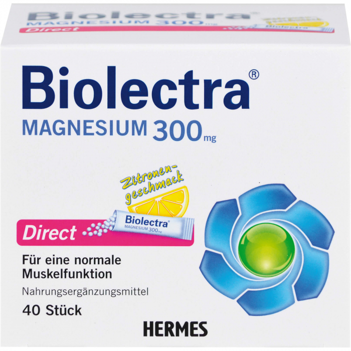 BIOLECTRA Magnesium 300 mg Direct Zitrone Sticks 40 St