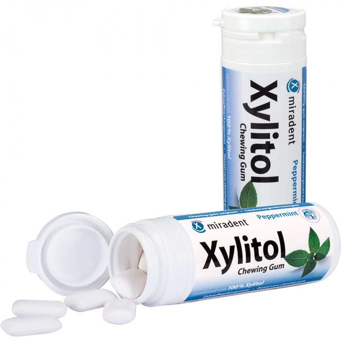 MIRADENT Xylitol Chewing Gum Minze 30 St