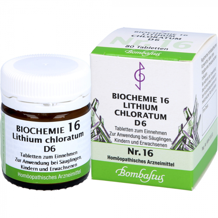 BIOCHEMIE 16 Lithium chloratum D 6 Tabletten 80 St