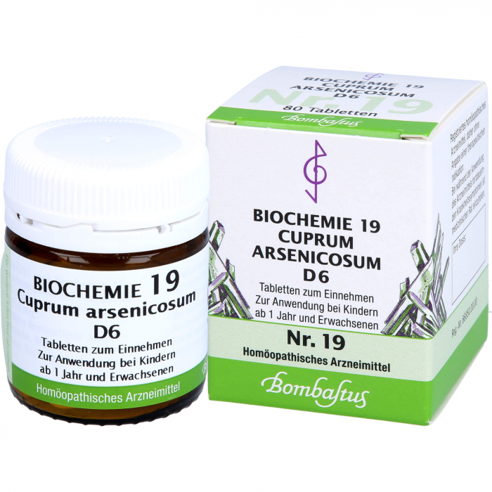 BIOCHEMIE 19 Cuprum arsenicosum D 6 Tabletten 80 St