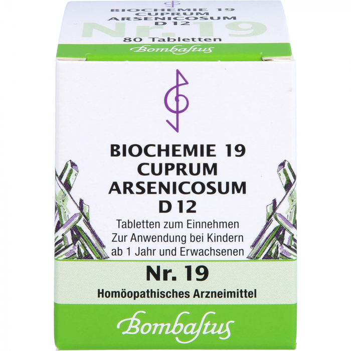BIOCHEMIE 19 Cuprum arsenicosum D 12 Tabletten 80 St