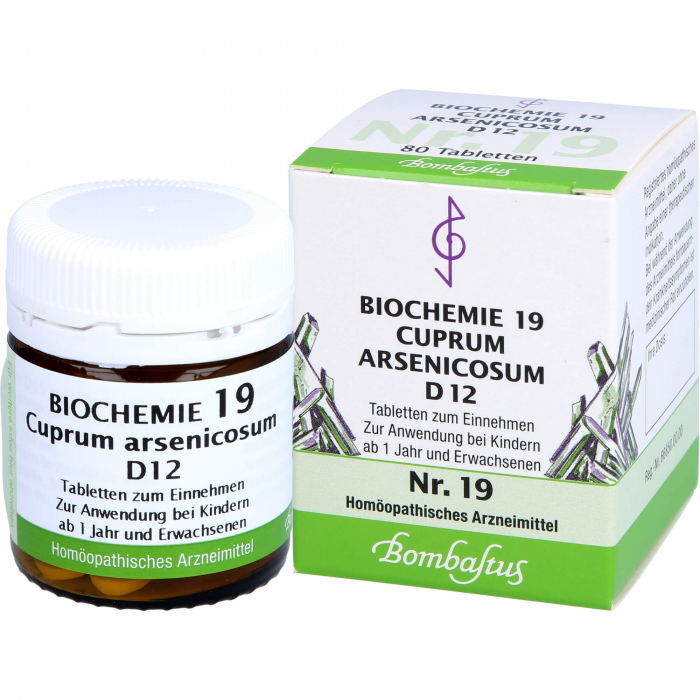 BIOCHEMIE 19 Cuprum arsenicosum D 12 Tabletten 80 St