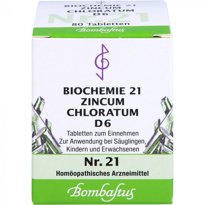 BIOCHEMIE 21 Zincum chloratum D 6 Tabletten 80 St