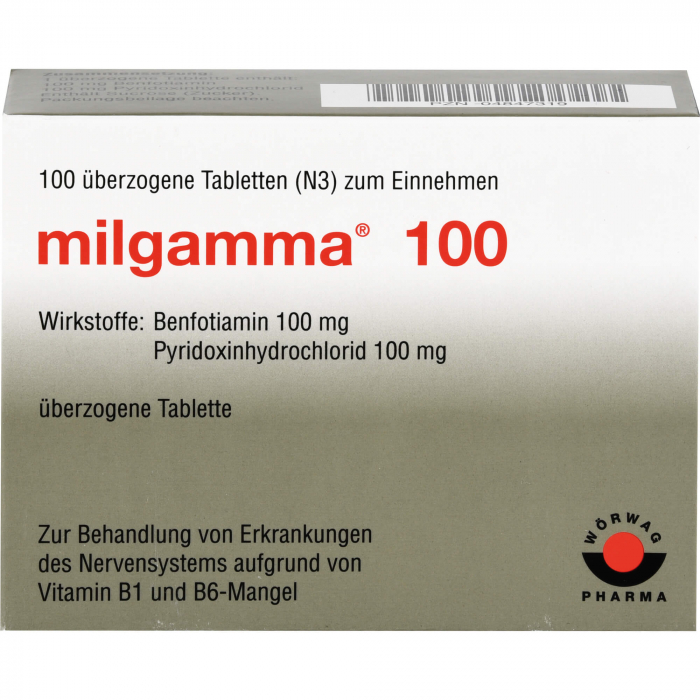 MILGAMMA 100 mg überzogene Tabletten 100 St