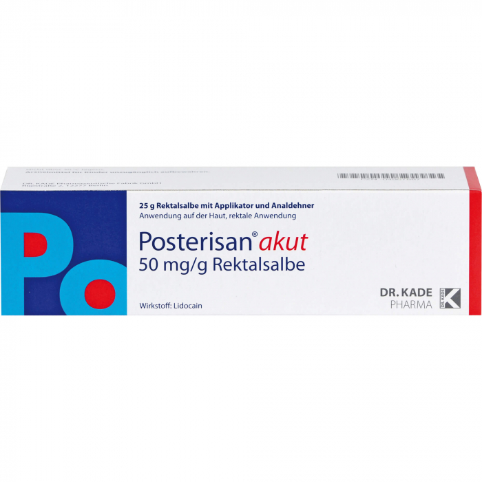 POSTERISAN akut 50 mg/g Rektalsalbe mit Analdehner 25 g