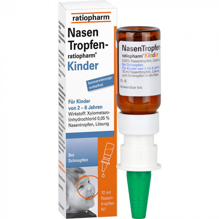 NASENTROPFEN-ratiopharm Kinder Konservier.frei 10 ml