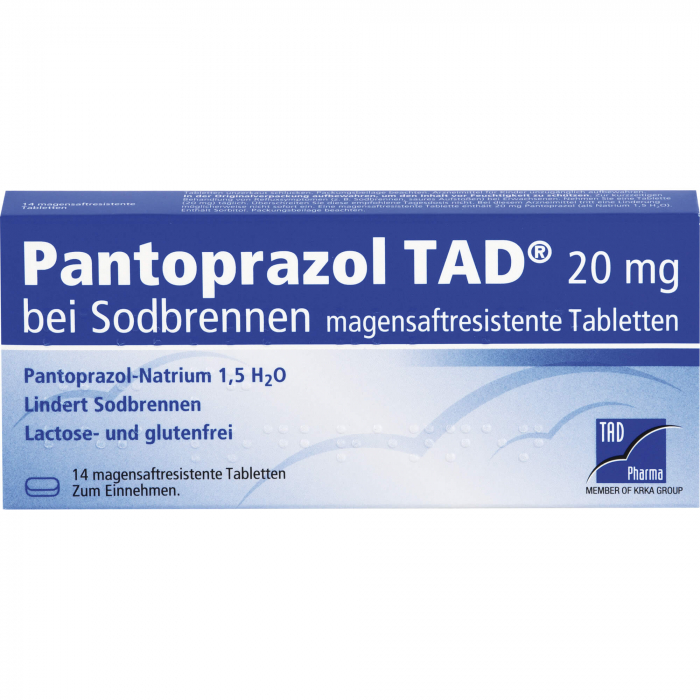 PANTOPRAZOL TAD 20 mg b.Sodbrenn. magensaftr.Tabl. 14 St
