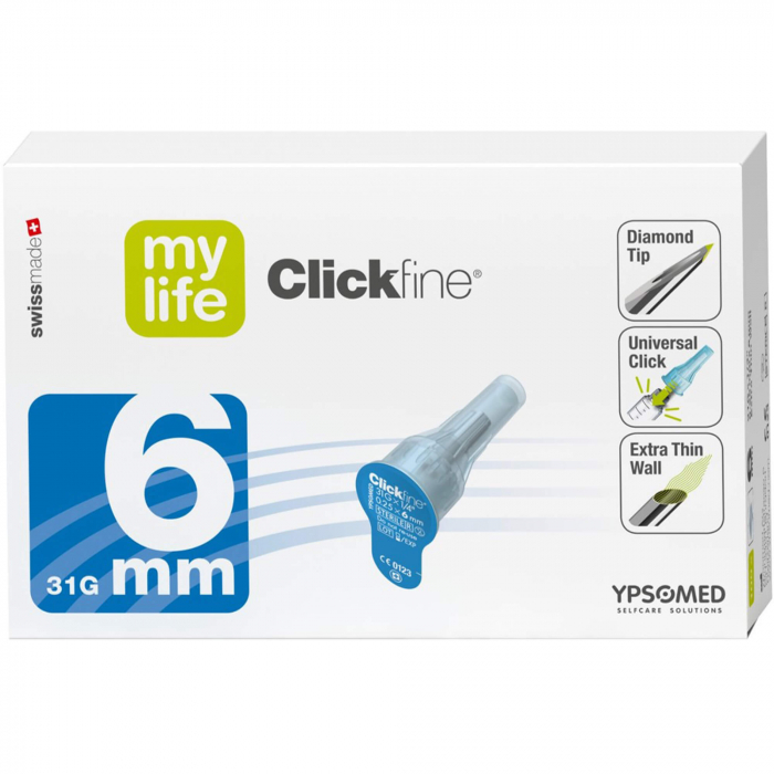 MYLIFE Clickfine Pen-Nadeln 6 mm 31 G 100 St