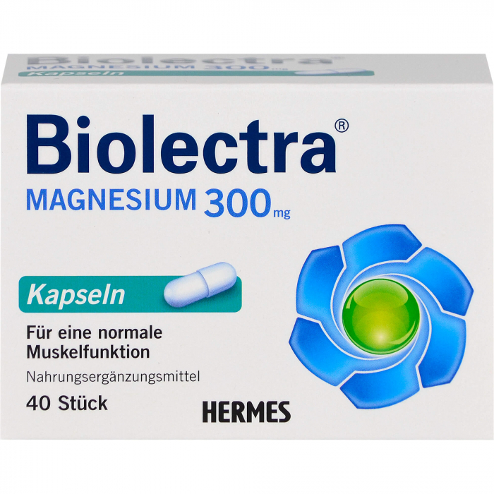BIOLECTRA Magnesium 300 mg Kapseln 40 St