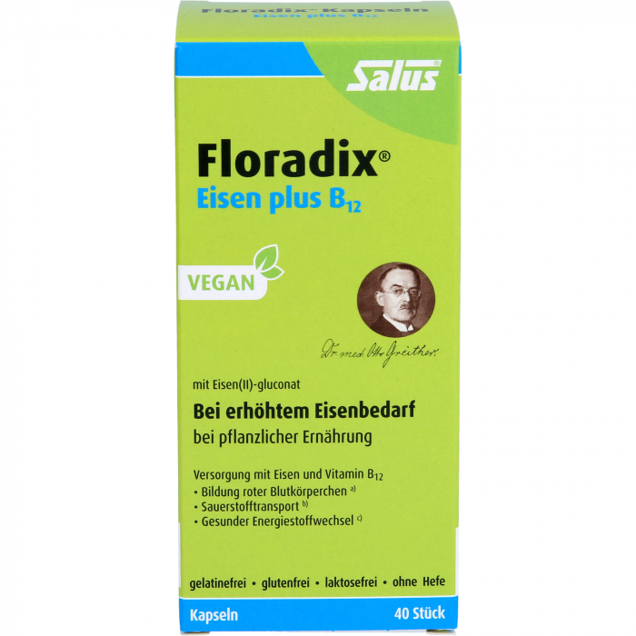 FLORADIX Eisen plus B12 vegan Kapseln 40 St