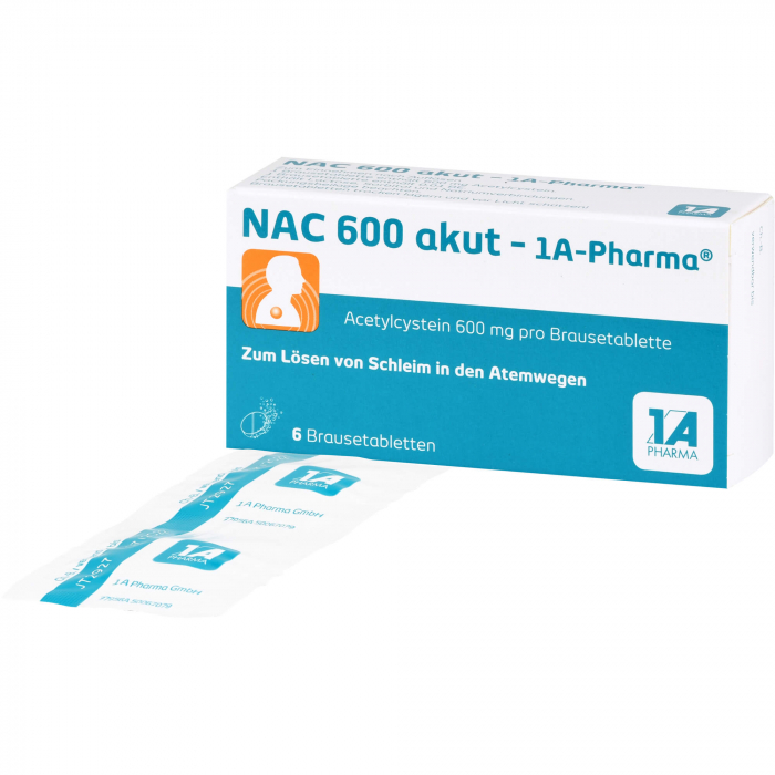 NAC 600 akut-1A Pharma Brausetabletten 6 St