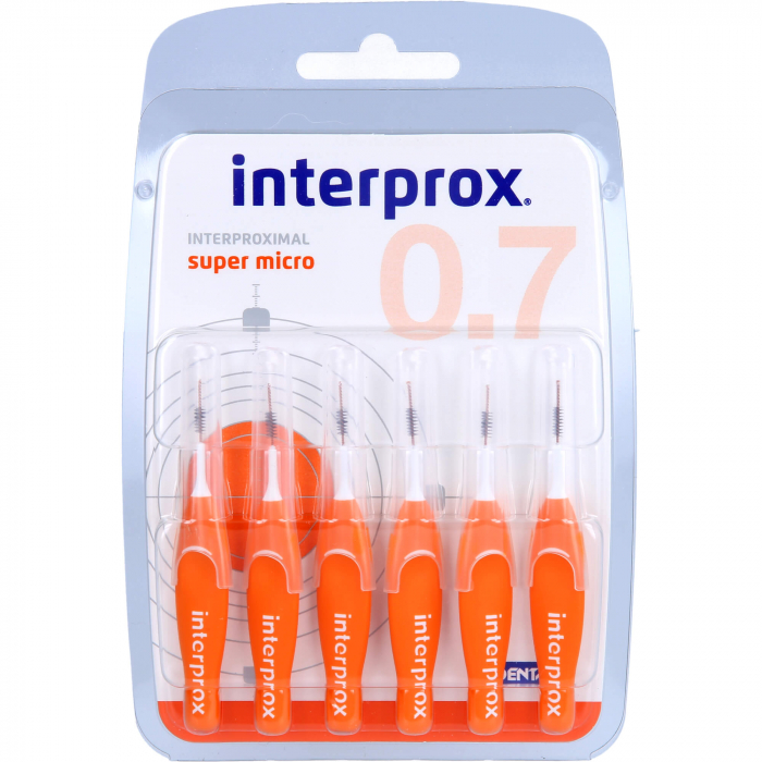 INTERPROX reg super micro orange Interdentalb.Blis 6 St
