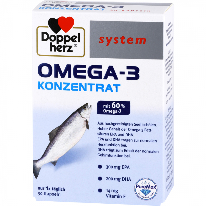 DOPPELHERZ Omega-3 Konzentrat system Kapseln 30 St