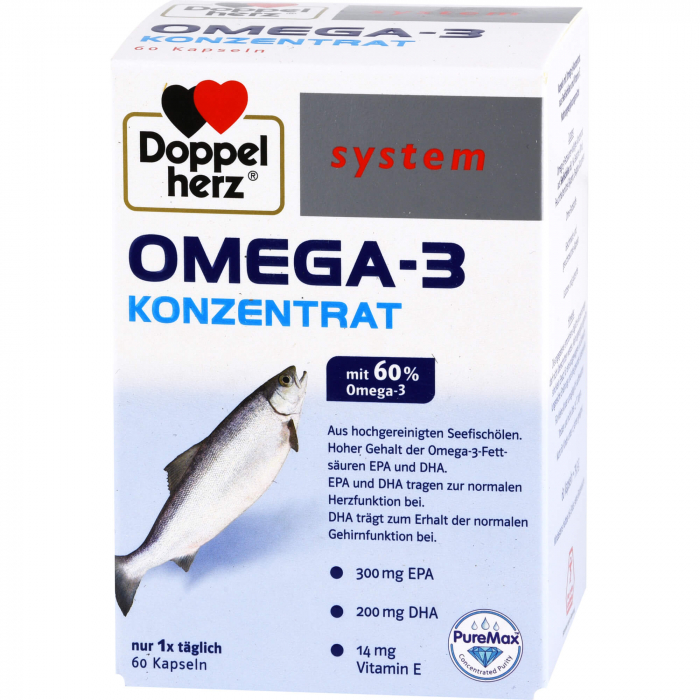 DOPPELHERZ Omega-3 Konzentrat system Kapseln 60 St