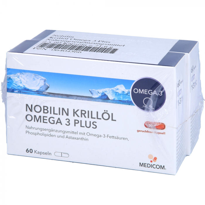NOBILIN Krillöl Omega-3 Plus Kapseln 2X60 St