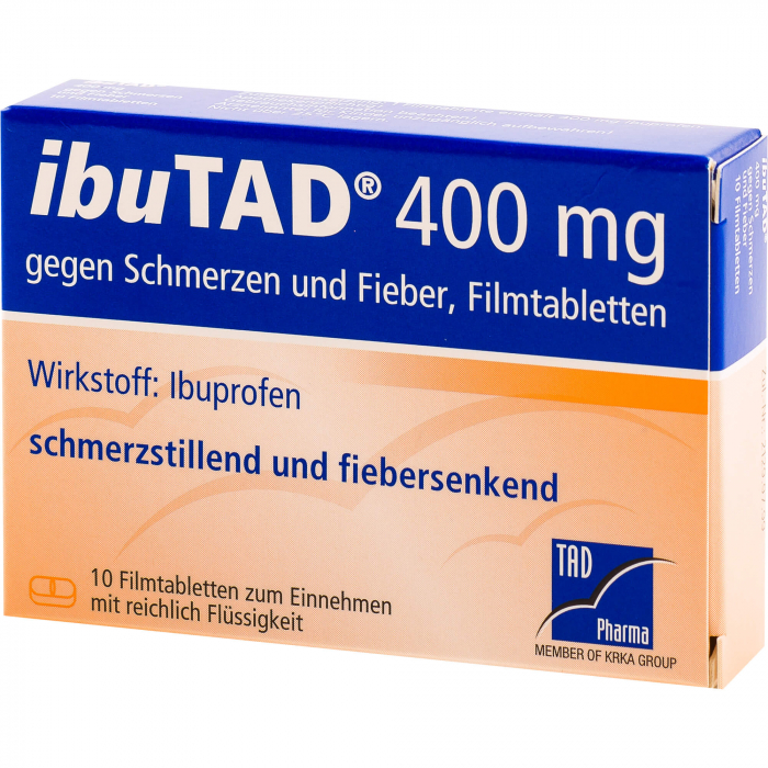 IBUTAD 400 mg gegen Schmerzen und Fieber Filmtabl. 10 St