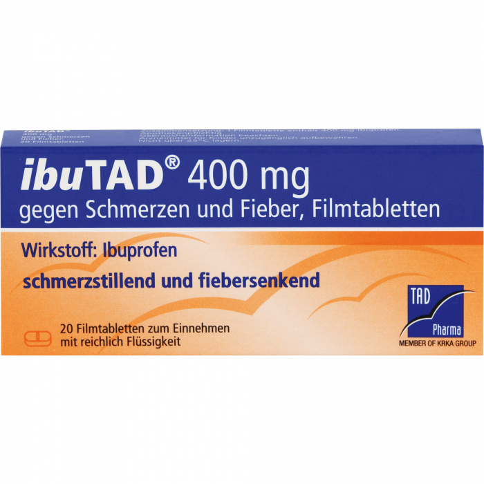 IBUTAD 400 mg gegen Schmerzen und Fieber Filmtabl. 20 St