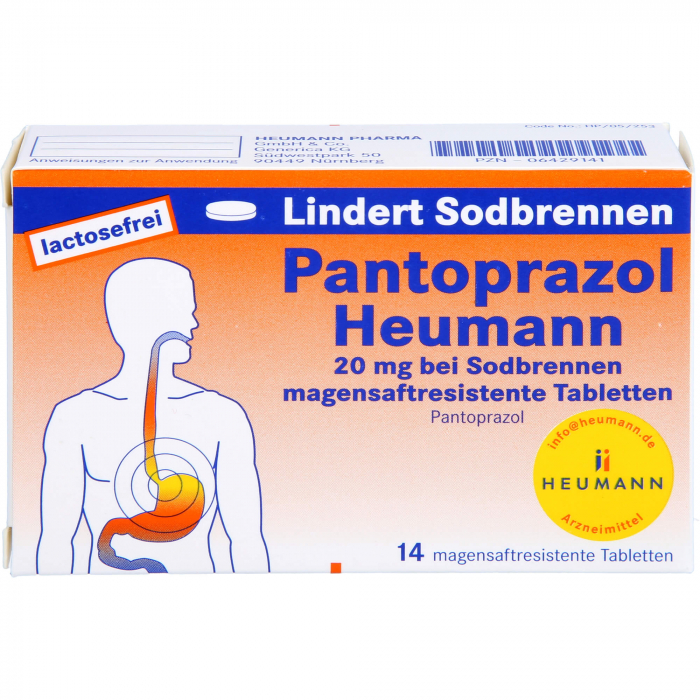 PANTOPRAZOL Heumann 20 mg b.Sodbrennen msr.Tabl. 14 St