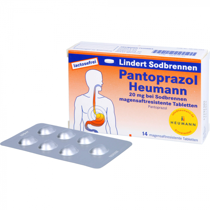 PANTOPRAZOL Heumann 20 mg b.Sodbrennen msr.Tabl. 14 St