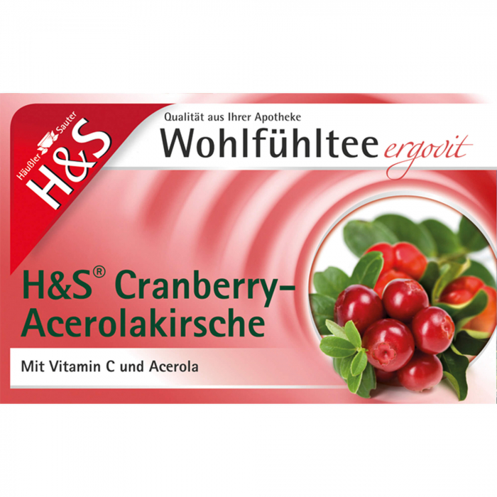 H&S Cranberry Acerolakirsche Filterbeutel 20X2.8 g