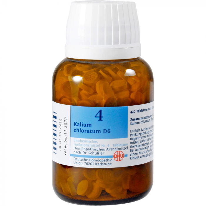 BIOCHEMIE DHU 4 Kalium chloratum D 6 Tabletten 420 St