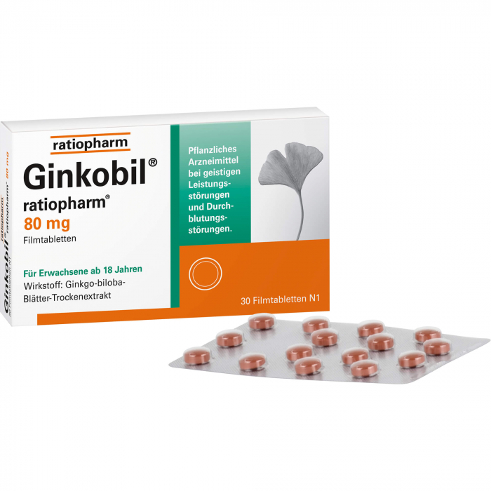 GINKOBIL-ratiopharm 80 mg Filmtabletten 30 St