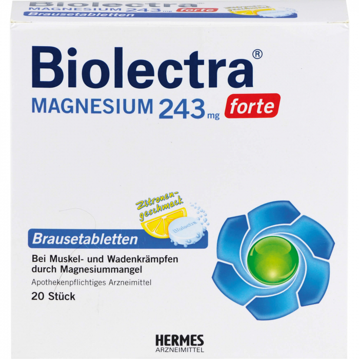 BIOLECTRA Magnesium 243 mg forte Zitrone Br.-Tabl. 20 St