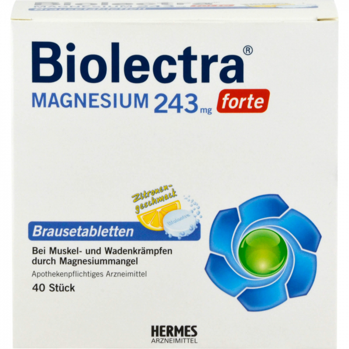 BIOLECTRA Magnesium 243 mg forte Zitrone Br.-Tabl. 40 St