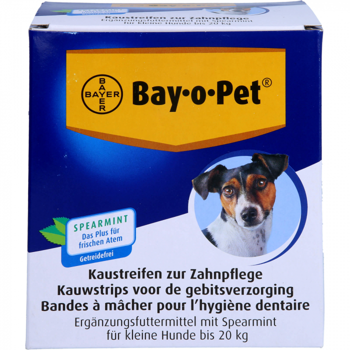 BAY O PET Zahnpfl.Kaustreif.Spearmint f.kl.Hunde 140 g