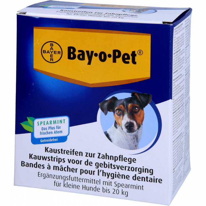 BAY O PET Zahnpfl.Kaustreif.Spearmint f.kl.Hunde 140 g