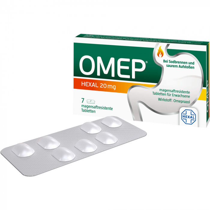 OMEP HEXAL 20 mg magensaftresistente Tabletten 7 St