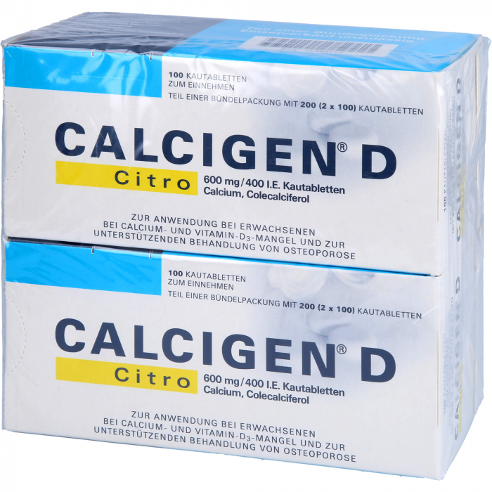 CALCIGEN D Citro 600 mg/400 I.E. Kautabletten 200 St