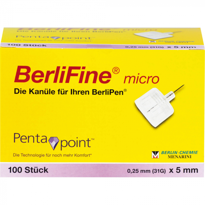 BERLIFINE micro Kanülen 0,25x5 mm 100 St