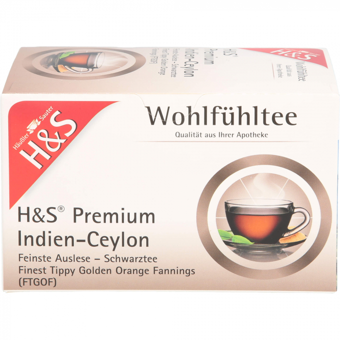 H&S Schwarztee Premium Indien-Ceylon Filterbeutel 20X1.8 g