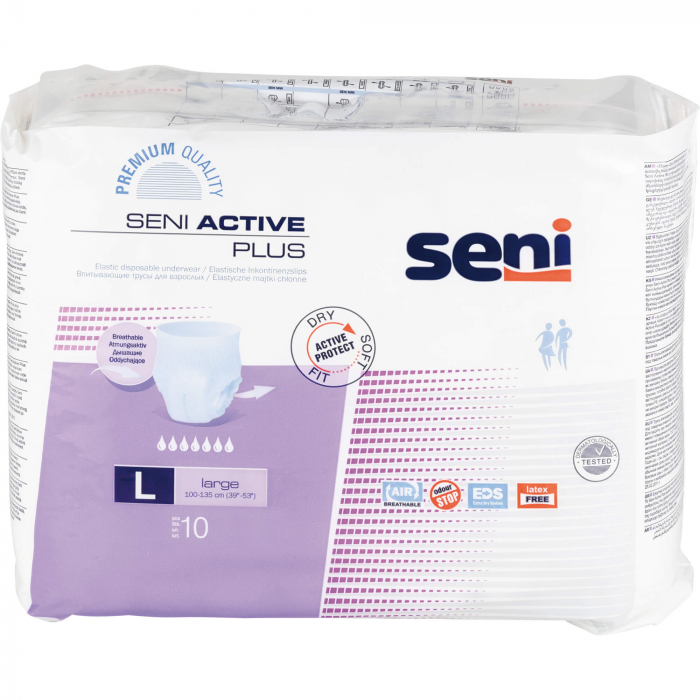 SENI Active Plus Inkontinenzslip Einmal L 10 St