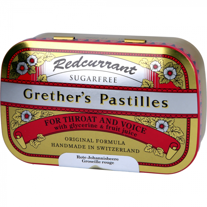 GRETHERS Redcurrant+Vitamin C zuckerfrei Pastillen 110 g