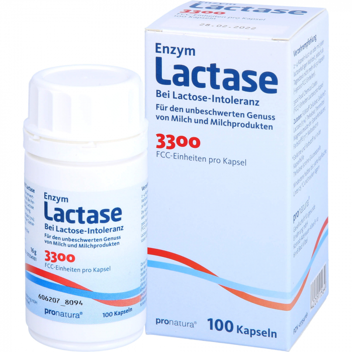 LACTASE 3.300 FCC 200 mg Kapseln 100 St