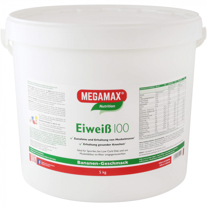 EIWEISS 100 Banane Megamax Pulver 5000 g