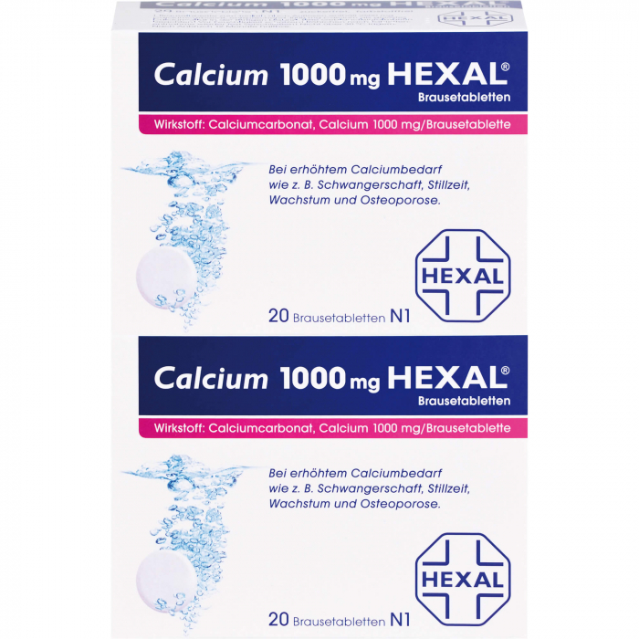 CALCIUM 1000 HEXAL Brausetabletten 40 St