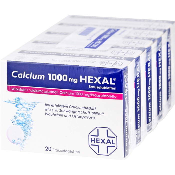 CALCIUM 1000 HEXAL Brausetabletten 100 St