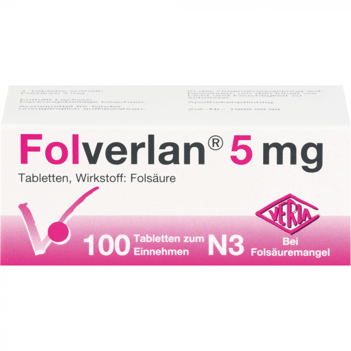 FOLVERLAN 5 mg Tabletten 100 St