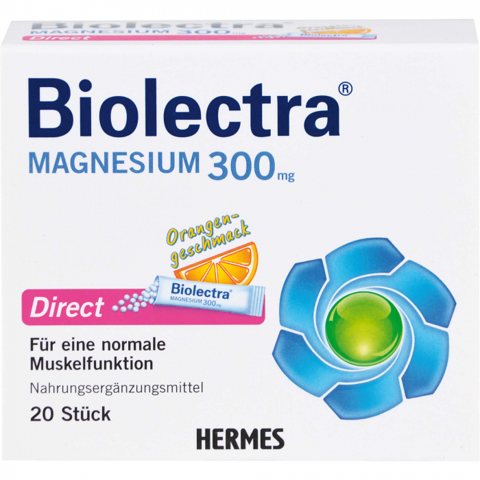 BIOLECTRA Magnesium 300 mg Direct Orange Sticks 20 St