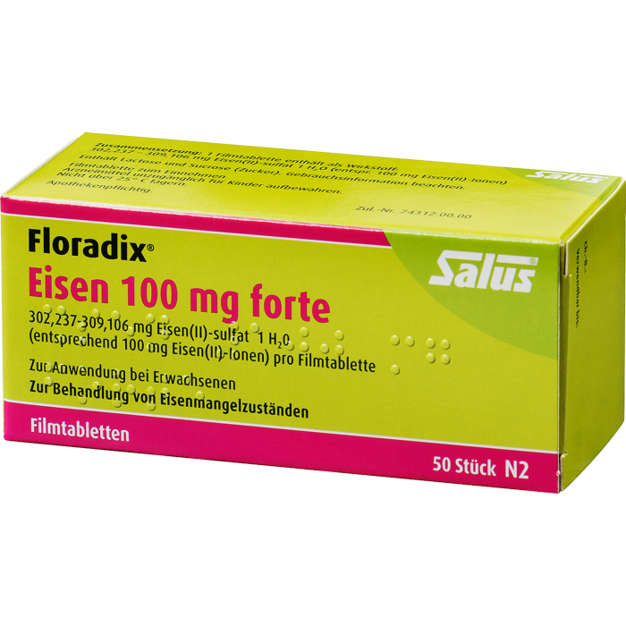 FLORADIX Eisen 100 mg forte Filmtabletten 50 St