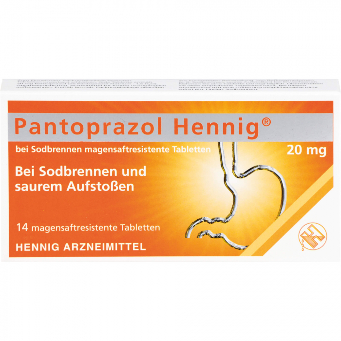 PANTOPRAZOL Hennig b.Sodbrennen 20 mg msr.Tabl. 14 St