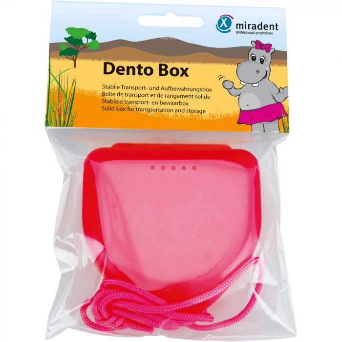 MIRADENT Zahnspangenbox Dento Box I pink 1 St