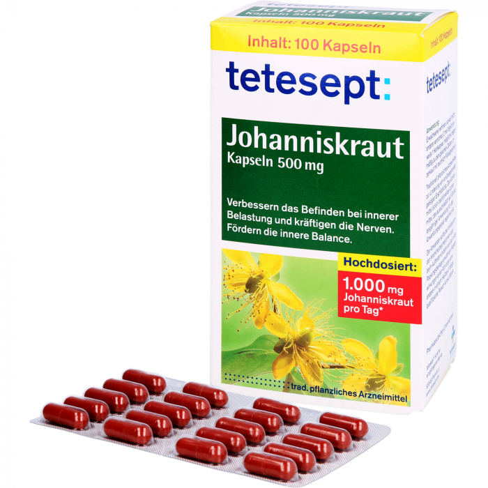 TETESEPT Johanniskraut 500 mg Kapseln 100 St