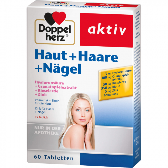 DOPPELHERZ Haut+Haare+Nägel Tabletten 60 St
