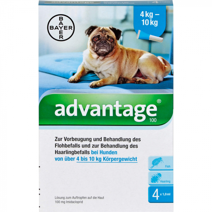 ADVANTAGE 100 Lösung f.Hunde 4-10 kg 4 St