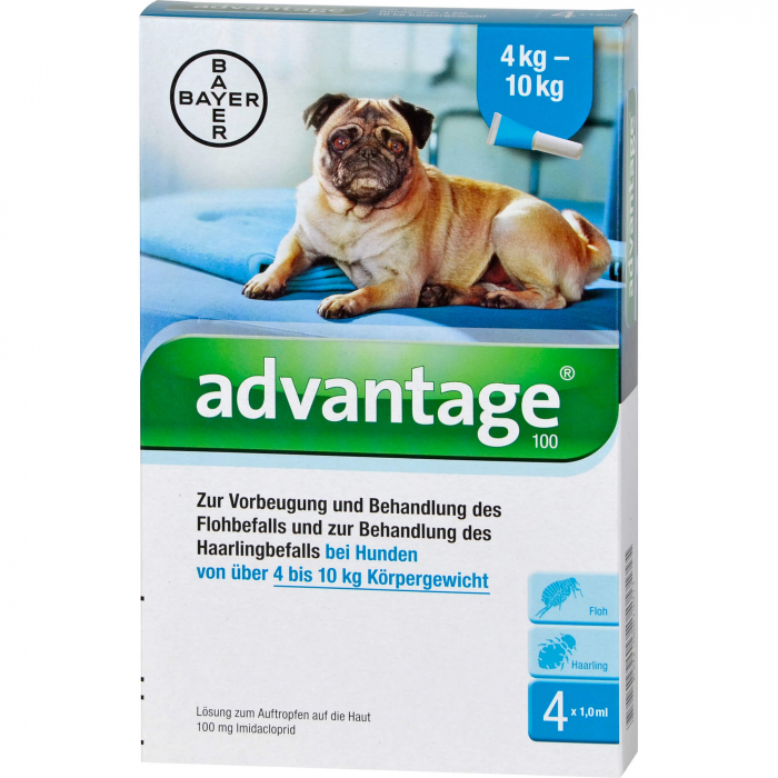 ADVANTAGE 100 Lösung f.Hunde 4-10 kg 4 St