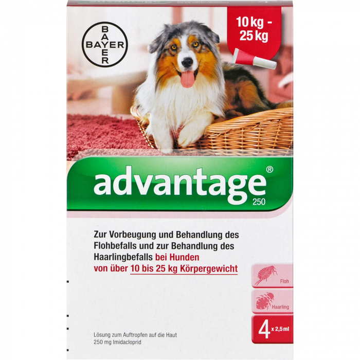 ADVANTAGE 250 Lösung f.Hunde 10-25 kg 4 St